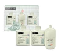 Suavinex, Pack Baby Cologne Bliss + Gel Crema Baño Suave, 300 ml + Leche Hidratante Corporal, 300 ml. Aroma Suave y Delicado, Apto Recién Nacido y Pieles Sensibles, Set Canastilla, Formato Regalo