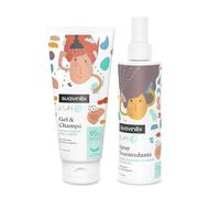 Suavinex, Pack con Spray Desenredante 250 ml + Gel - Champú 200 ml. Para Niños y Niñas de 3 a 10 Años. Para el Aseo Diario, Fragancia Smoothie, 95% Ingredientes Origen Natural, Apto Pieles Sensibles