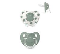 Suavinex, Pack de 2 Chupetes con Tetina Anatómica de Silicona SX Pro, para Bebés +18 Meses, Tetina más Plana y Flexible, Respeta el Desarrollo Bucodental, Walk Verde
