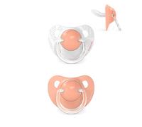 Suavinex, Pack de 2 Chupetes con Tetina Anatómica de Silicona SX Pro, para Bebés 6-18 Meses, Tetina más Plana y Flexible, Respeta el Desarrollo Bucodental, Dreams Rosa