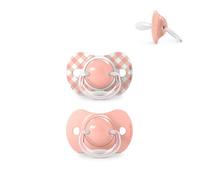 Suavinex, Pack de 2 Chupetes para Bebés 0/6 Meses y Recién Nacidos, con Tetina Fisiológica de Silicona SX Pro Simétrica, Plana y Flexible, Respeta el Desarrollo Bucodental, Wild&Free Rosa