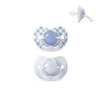 Suavinex, Pack de 2 Chupetes para Bebés 0/6 Meses y Recién Nacidos, con Tetina Fisiológica de Silicona SX Pro Simétrica, Plana y Flexible, Respeta el Desarrollo Bucodental, Wild&Free Azul