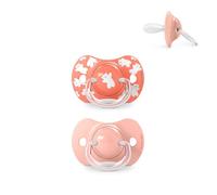 Suavinex, Pack de 2 Chupetes para Bebés +18 Meses, con Tetina Fisiológica de Silicona SX Pro Simétrica, Plana y Flexible, Respeta el Desarrollo Bucodental, Wild&Free Rosa