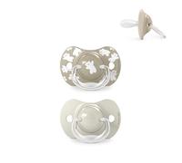 Suavinex, Pack de 2 Chupetes para Bebés +18 Meses, con Tetina Fisiológica de Silicona SX Pro Simétrica, Plana y Flexible, Respeta el Desarrollo Bucodental, Wild&Free Beige