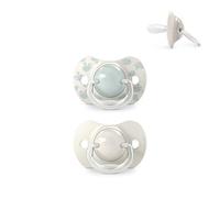 Suavinex, Pack de 2 Chupetes para Bebés 6/18 Meses, con Tetina Fisiológica de Silicona SX Pro Simétrica, Plana y Flexible, Respeta el Desarrollo Bucodental, Birdies Verde