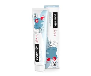 Suavinex, Pasta Dientes para Niños y Niñas, Gel Dentífrico Infantil, Sin Gluten, Previene la Caries y Cuida las Encías, con CPC, Flúor, Xylitol y Agua de Mar, Respeta el Esmalte, +6 Años, 75 ml