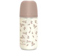 Suavinex Poetry Biberón de Vidrio Flujo Medio Beige +3m 240 ml