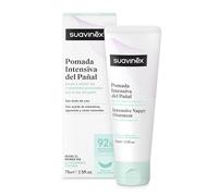 Suavinex, Pomada Intensiva Pañal Bebé, Crema con Óxido de Zinc, 75 ml | Apta para Piel Muy Sensible y Recién Nacido, 92% Ingredientes Origen Natural, Pomada Cambio Pañal Textura Untosa, Protege