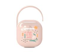 Suavinex, Portachupete Bebé, para Llevar 2 Chupetes, Caja Portachupetes, Funda para Chupetes, con Asita Flexible para Colgar del Bolso, Carro o Cuna, +0 Meses, Walk Nude