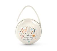 Suavinex, Portachupete para Bebé, Para Llevar 2 Chupetes de Forma Independiente, con Asita para Colgar del Bolso, Carro o Cuna, Caja Portachupetes, Funda Para Chupetes, Estuche, Wonderland Beige