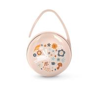 Suavinex, Portachupete para Bebé, Para Llevar 2 Chupetes de Forma Independiente, con Asita para Colgar del Bolso, Carro o Cuna, Caja Portachupetes, Funda Para Chupetes, Estuche, Wonderland Rosa