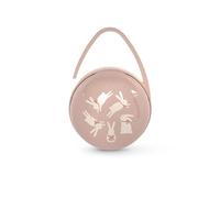 Suavinex, Portachupete para Bebé, Para Llevar 2 Chupetes de Forma Independiente, con Asita para Colgar del Bolso, Carro o Cuna, Caja Portachupetes, Funda Para Chupetes, Estuche, Wonder Rosa Conejitos