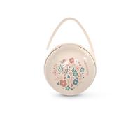 Suavinex, Portachupete para Bebé, Para Llevar 2 Chupetes de Forma Independiente, con Asita para Colgar del Bolso, Carro o Cuna, Caja Portachupetes, Funda Para Chupetes, Estuche, Wonder Flores Beige