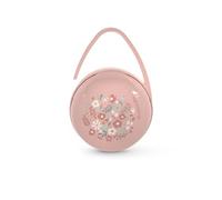 Suavinex, Portachupete para Bebé, Para Llevar 2 Chupetes de Forma Independiente, con Asita para Colgar del Bolso, Carro o Cuna, Caja Portachupetes, Funda Para Chupetes, Estuche, Wonder Flores Rosa