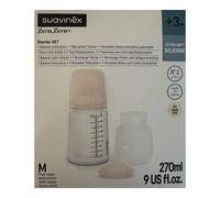 Suavinex Zero Zero Set Biberón Anticólicos Flujo Medio +3m 270 ml + Bolsa Fair