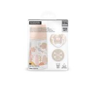 Suavinex Biberón Anticólico 270 ml + Chupete 0-6m + Chupetero Dreams Rosa