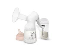 Suavinex, Set Extractor Manual de Leche Materna. Incluye: Biberon Anticólico Zero Zero de 120ml con Tetina de Flujo Adaptable + 3 Bolsas Almacenaje Cierre Zip + Bolsita Transporte. Sacaleches Manual
