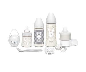 SUAVINEX Set premium recién nacido, Color Hygge Gris, Juego de 8 piezas