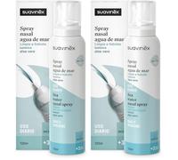 Suavinex, Spray Nasal Infantil con Agua de Mar, Apto Bebés y Niños +3 Años, Isotónico, para la Higiene Diaria, para Lavados Nasales, Limpia e Hidrata, con Aloe Vera, Fuerza Media, 120 ml