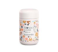 Suavinex, Termo Papillero para Bebé. Termo de Acero Inoxidable con Cierre Hermético Antifugas. Seguro. Para Comidas Calientes y Frías. Para Alimentos Sólidos o Papillas. 400 ml. Wonderland, Flores