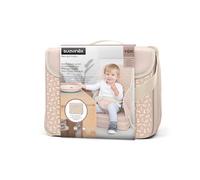 Suavinex, Trona Portátil para Bebés +6 Meses, Alzador de Silla para Comer, Asiento Elevador Universal Convertible en Bolso, Fácil de Limpiar, Ligero, con Arnés, Cómodo, Blandito y con Respaldo, Rosa