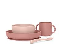 Suavinex Vajilla Silicona Soft & Flexible Rosa 4uds