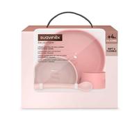 Suavinex Vajilla Silicona Soft & Flexible Rosa 4uds