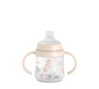 Suavinex, Vaso Aprendizaje Bebé con Boquilla de Silicona, Wild&Free Rosa | Biberón con Asas, Sistema Anticólico, Tapa Protectora, Antiderrame, 150 ml, Bébé +6 Meses, Apto Lavavajillas y Microondas