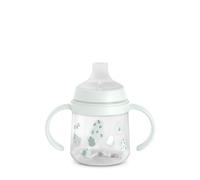Suavinex, Vaso Aprendizaje Bebé con Boquilla de Silicona, Wild&Free Verde | Biberón con Asas, Sistema Anticólico, Tapa Protectora, Antiderrame, 150 ml, Bébé +6 Meses, Apto Lavavajillas y Microondas