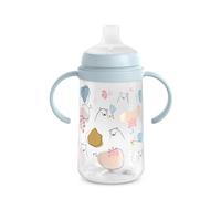 Suavinex, Vaso Aprendizaje Bebé con Boquilla de Silicona y Asas, Biberón con Asas, con Sistema Anticólico, Tapa Protectora, Vaso Antiderrame, 270 ml, para Bébés +6 Meses, Apto Lavavajillas, Bears Azul