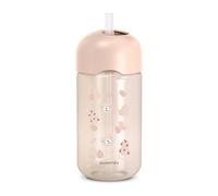 Suavinex, Vaso Aprendizaje para Bebés, Vaso Pajita de Silicona Suave y Flexible, con Sistema Antiderrame y Antigoteo, Apto Lavavajillas, Con Tapa, 340 ml, Botella para Bebés +18 Meses, Wild&Free Rosa