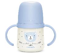 Suavinex Wild&Free Biberón con Asas que Brillan Azul +6m 150 ml