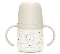 Suavinex Wild&Free Biberón con Asas que Brillan Gris +6m 150 ml