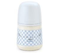 Suavinex, Biberón de 150 ml con Tetina Fisiológica SX Pro de Silicona con Válvula Anticólico, Flujo Lento (S) para Leche Materna y Artificial o Agua, Bebés +0 Meses y Recién Nacidos, Wild&Free Azul