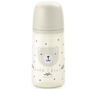Suavinex, Biberón de 270 ml con Tetina Fisiológica SX Pro de Silicona con Válvula Anticólico, de Flujo Medio (M), para Líquidos Densidad Media, Leche, Zumos o Agua. Bebés +3 Meses. Wild&Free Beige