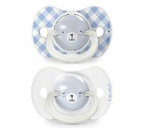 Suavinex Wild&Free Chupete Noche Tetina Fisiológica Silicona SX Pro Azul 0-6m 2 uds