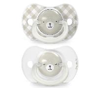 Suavinex Wild&Free Chupete Noche Tetina Fisiológica Silicona SX Pro Gris 0-6m 2 uds