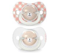 Suavinex Wild&Free Chupete Noche Tetina Fisiológica Silicona SX Pro Rosa 0-6m 2 uds