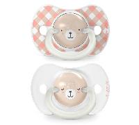 Suavinex Wild&Free Chupete Noche Tetina Fisiológica Silicona SX Pro Rosa 6-18m 2 uds