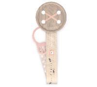 Suavinex Wild&Free Chupetero de Tela con Diseño a Doble Cara Rosa +0m