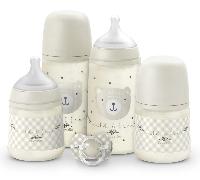 Suavinex Wild&Free Set Biberón Flujo Lento 2x150 ml + Biberón Flujo Medio 2x270 ml + Chupete Beige 0-6m