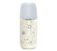 Suavinex, Wonderland, Biberón de Cristal SXPro M Tetina - Azul Wonderland - 240ml