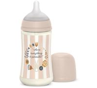 Suavinex, Biberón de 270 ml, con Tetina Fisiológica SX Pro de Silicona, con válvula Anticólico. Biberón con Tetina de Flujo Medio (M). Para Bebés +3 Meses. Wonderland, Rosa