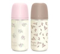 Suavinex Wonderland Biberones de Vidrio Flujo Medio Rosa y Beige +3m 2x240 ml