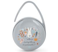 Suavinex, Portachupete para Bebé, Para Llevar 2 Chupetes de Forma Independiente, con Asita para Colgar del Bolso, Carro o Cuna, Caja Portachupetes, Funda Para Chupetes, Estuche, Wonderland Azul