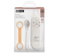 Suavinex Wonderland Set Cuchara + Portacucharas + Sujeta Baberos Beige +4m
