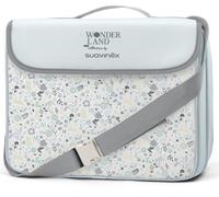 Suavinex, Trona Portátil para Bebés +6 Meses, Alzador de Silla para Comer, Asiento Elevador Universal Convertible en Bolso, Fácil de Limpiar, Ligero, con Arnés, Cómodo, Blandito y con Respaldo, Azul