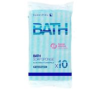 Suavipiel -120 Esponjas Jabonosas Desechables con Aloe Vera y Camomila | Viajes, Cuidado Personal | Gimnasio, Asistencia a Mayores | Azul, 10 Unidad, 12 Paquetes