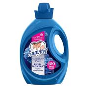 Suavitel Suavizante líquido completo, acondicionador de tela, compatible con HE, 100 cargas pequeñas, aroma de flores de campo, botella de 100 onzas líquidas