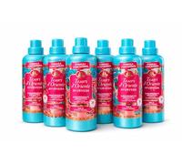 Suavizante concentrado Ayurveda de Tesori d'Oriente - Pack de 6 (6 x 760 ml) - marca italiana, fragancia Amla & Pachuli, frescor de larga duración, extra suave, alto rendimiento Veltao